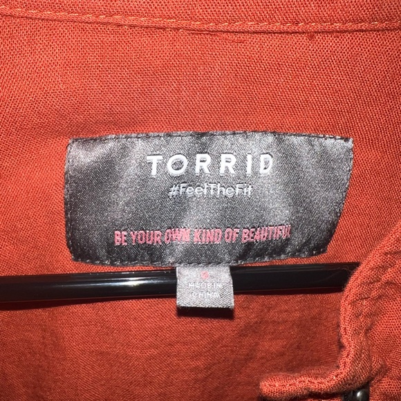 Torrid Women's Rust Orange Utility Jacket - Picture 5 of 8